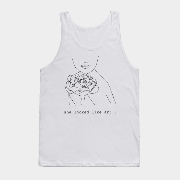 She looked like art minimalist Tank Top by Fafi